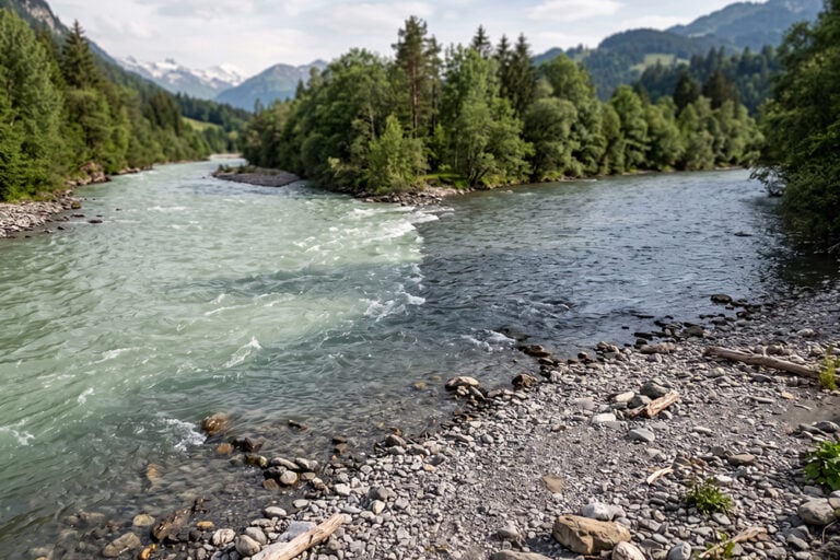 Wo die Iller die Donau trifft
