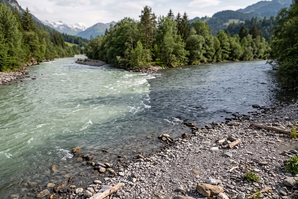Wo die Iller die Donau trifft